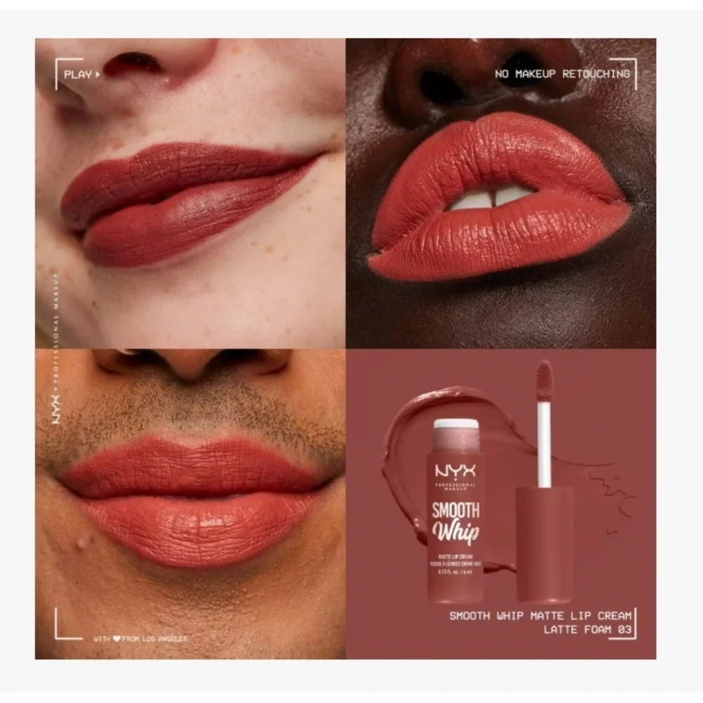 NYX Smooth Whip Matte Lip Cream Pushin Cushion Set of 3‎ Liquid Lipstick 0.13oz
